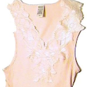 BANANA REPUBLIC Peach Pink Lace Tank Top Size XS